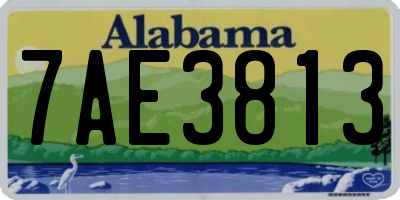 AL license plate 7AE3813