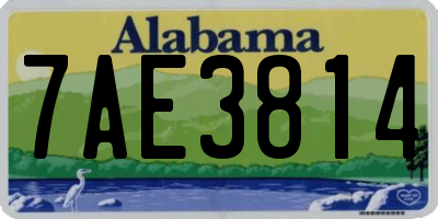 AL license plate 7AE3814