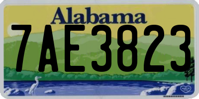 AL license plate 7AE3823