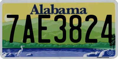 AL license plate 7AE3824