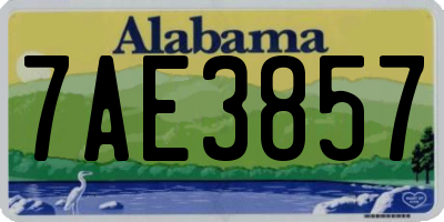 AL license plate 7AE3857