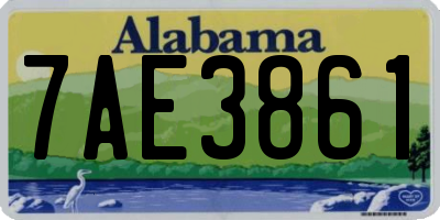 AL license plate 7AE3861