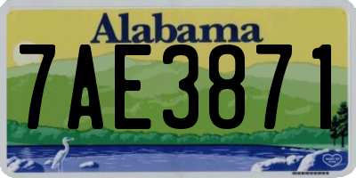 AL license plate 7AE3871