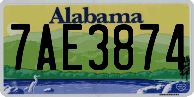 AL license plate 7AE3874