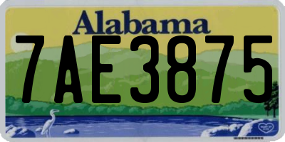 AL license plate 7AE3875