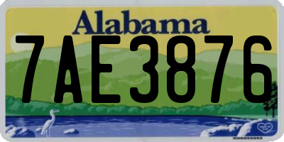 AL license plate 7AE3876