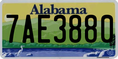 AL license plate 7AE3880