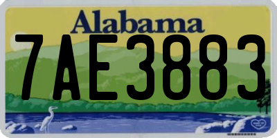 AL license plate 7AE3883