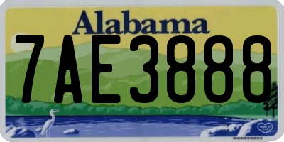 AL license plate 7AE3888