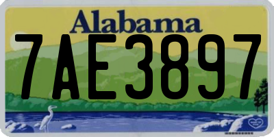 AL license plate 7AE3897