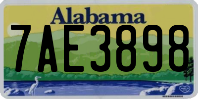 AL license plate 7AE3898