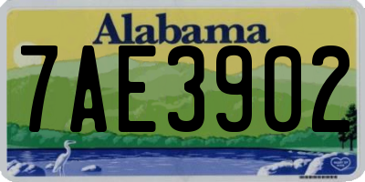 AL license plate 7AE3902