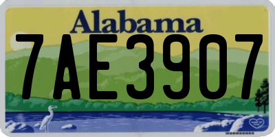 AL license plate 7AE3907