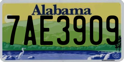 AL license plate 7AE3909