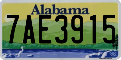 AL license plate 7AE3915