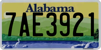 AL license plate 7AE3921