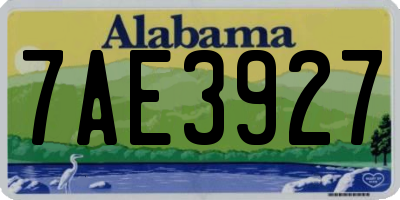 AL license plate 7AE3927