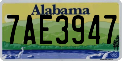 AL license plate 7AE3947