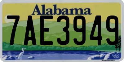AL license plate 7AE3949