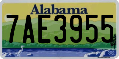 AL license plate 7AE3955
