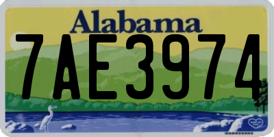 AL license plate 7AE3974