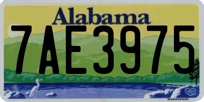 AL license plate 7AE3975