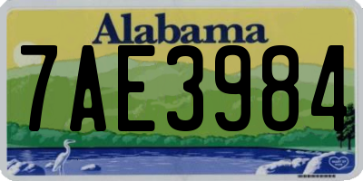 AL license plate 7AE3984