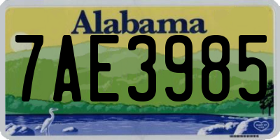 AL license plate 7AE3985