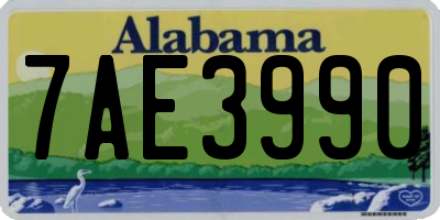 AL license plate 7AE3990