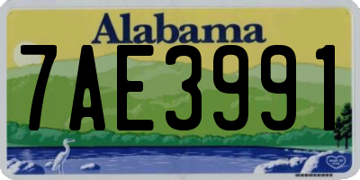 AL license plate 7AE3991