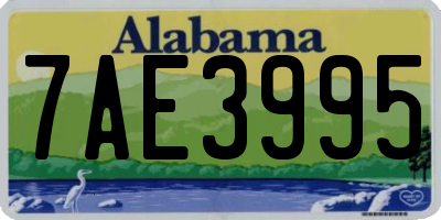 AL license plate 7AE3995