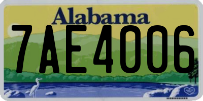 AL license plate 7AE4006