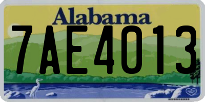 AL license plate 7AE4013