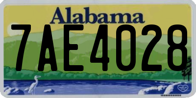 AL license plate 7AE4028