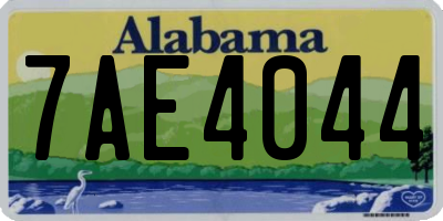 AL license plate 7AE4044