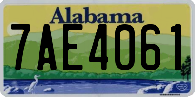 AL license plate 7AE4061