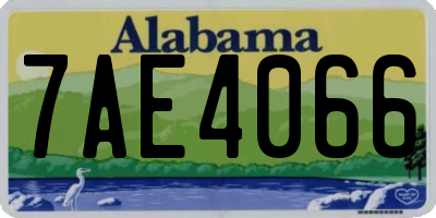 AL license plate 7AE4066