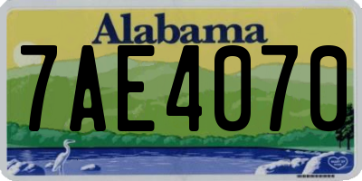 AL license plate 7AE4070