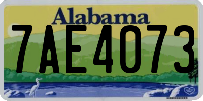 AL license plate 7AE4073