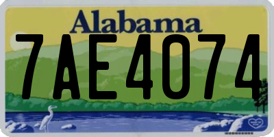AL license plate 7AE4074