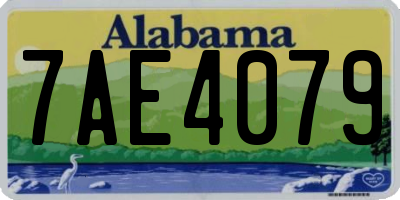 AL license plate 7AE4079