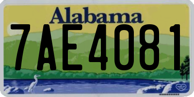AL license plate 7AE4081