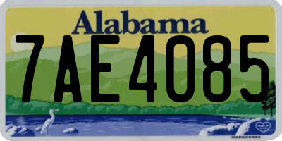AL license plate 7AE4085