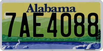 AL license plate 7AE4088
