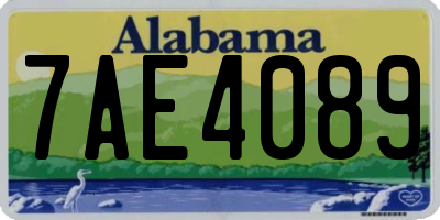 AL license plate 7AE4089