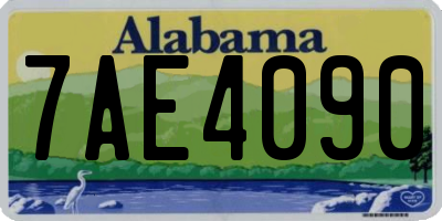 AL license plate 7AE4090