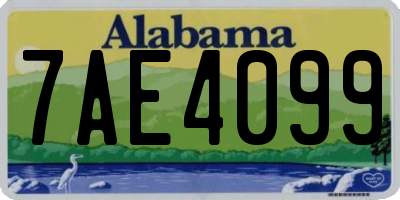 AL license plate 7AE4099