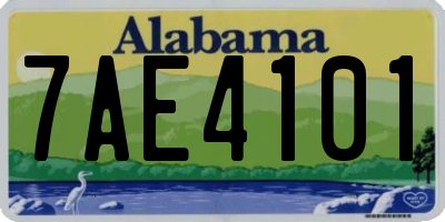 AL license plate 7AE4101