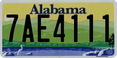 AL license plate 7AE4111