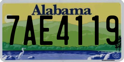 AL license plate 7AE4119
